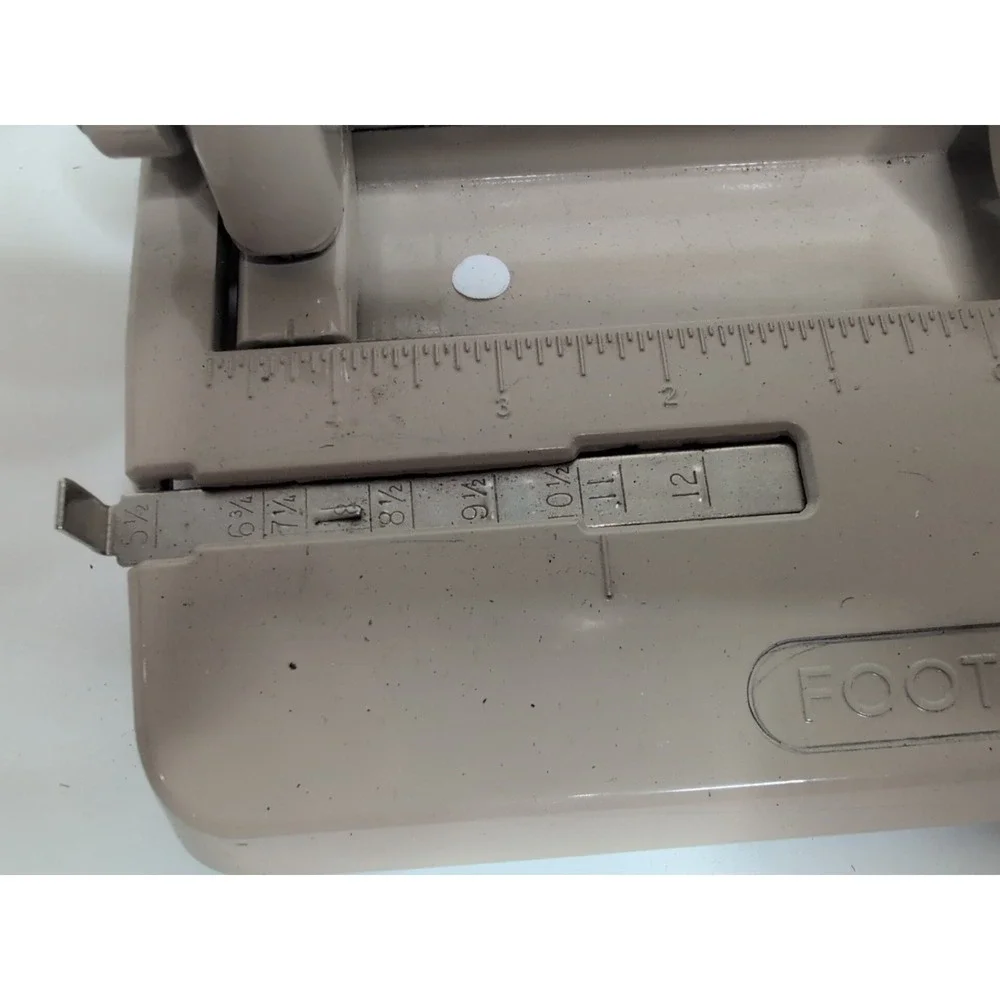 Vintage FOOTHILL 310 Heavy Duty 3 Hole Punch Adjustable Foothill Handicapped USA